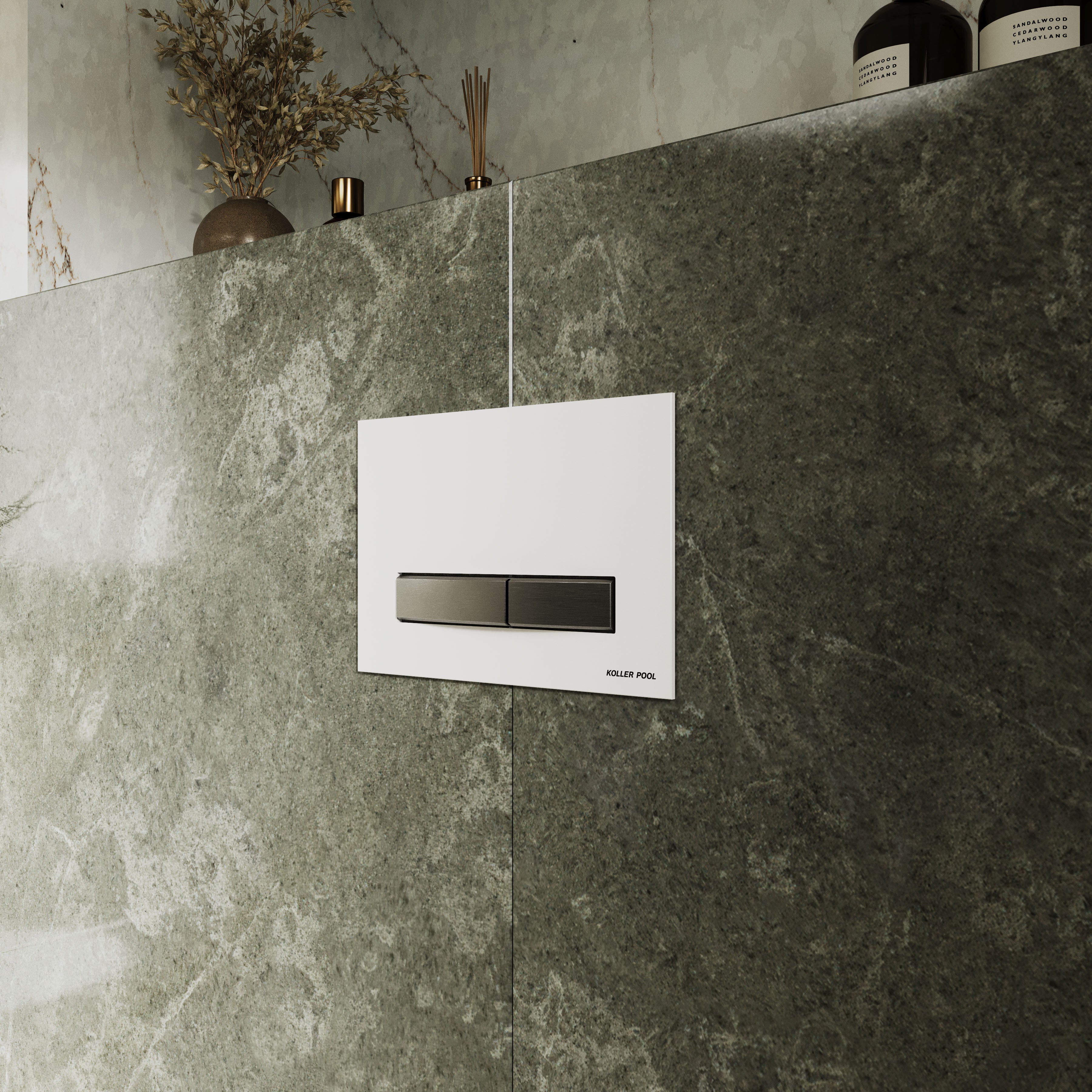 DESIGN PLUS панель змиву білий/ хром матовий