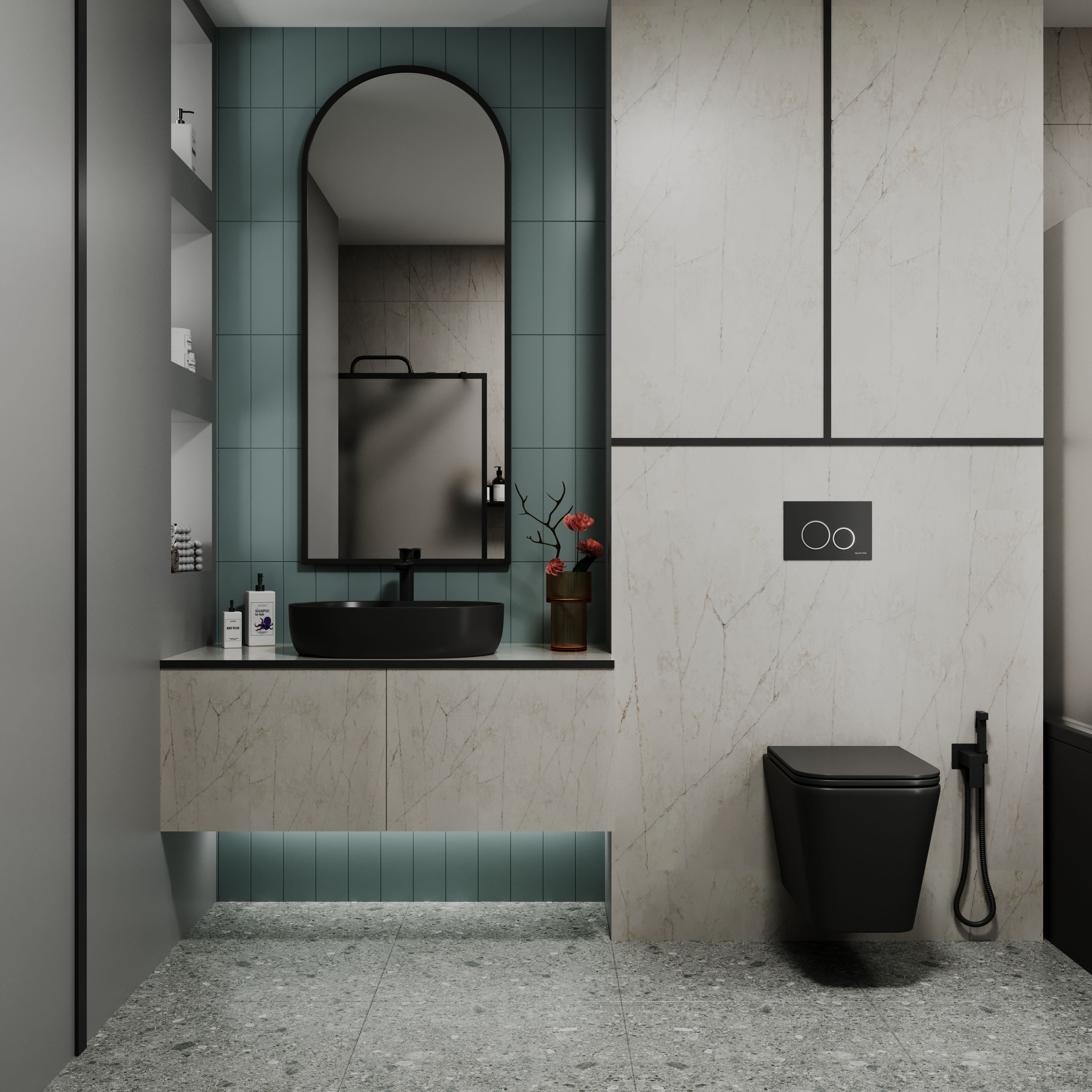 AQUALUX Spülkasten schwarz