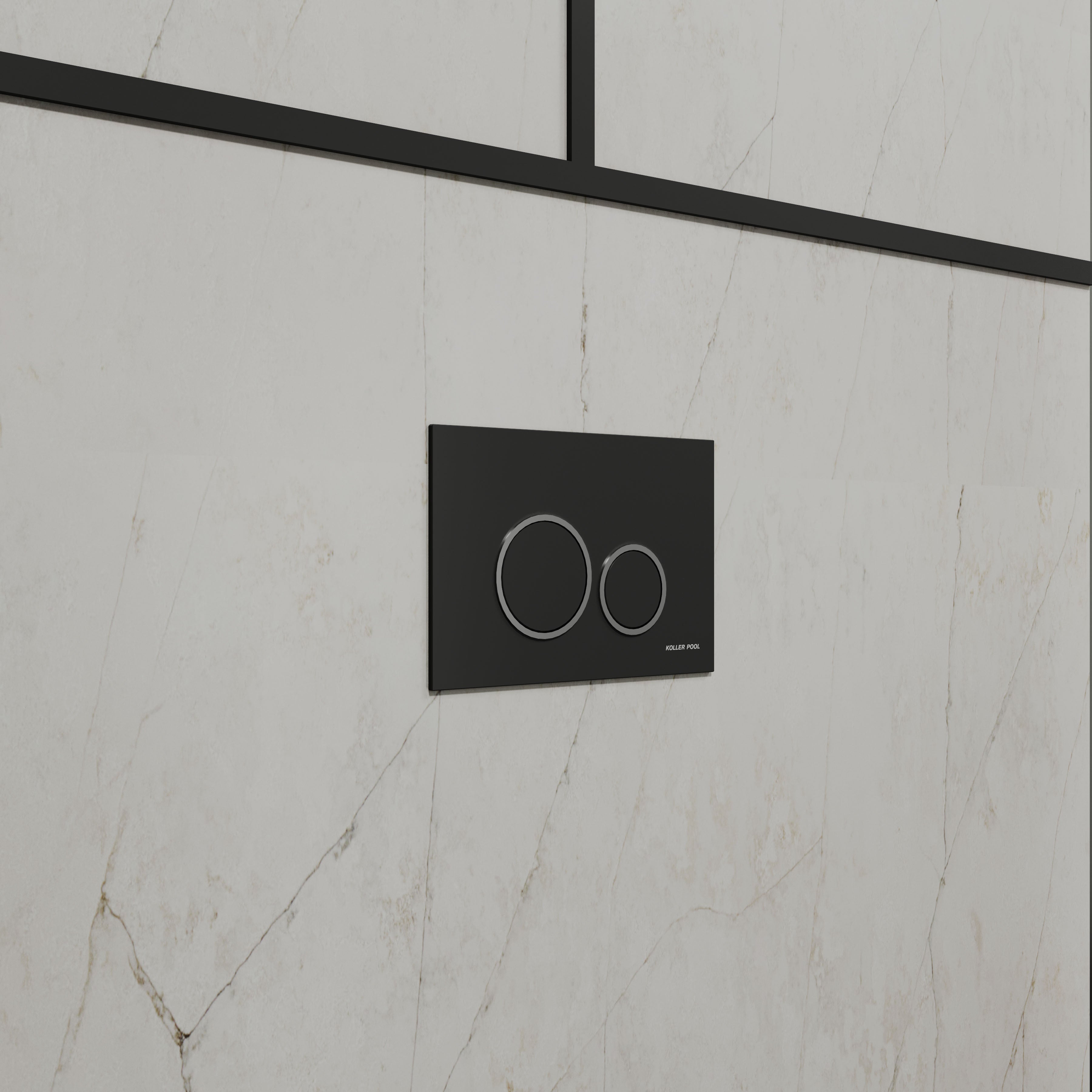 AQUALUX панель змиву чорний