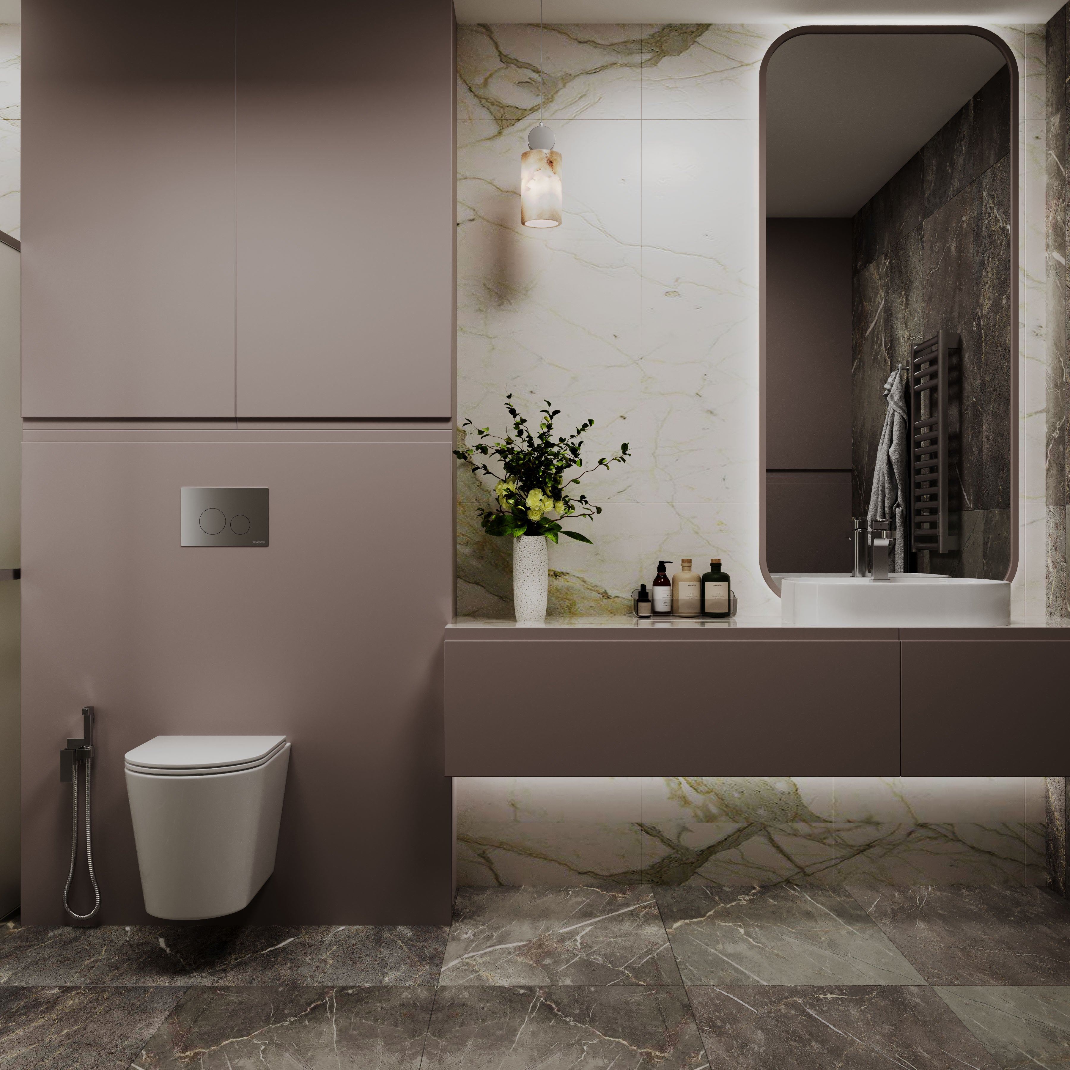 AQUA M Spülkasten aus poliertem Aluminium