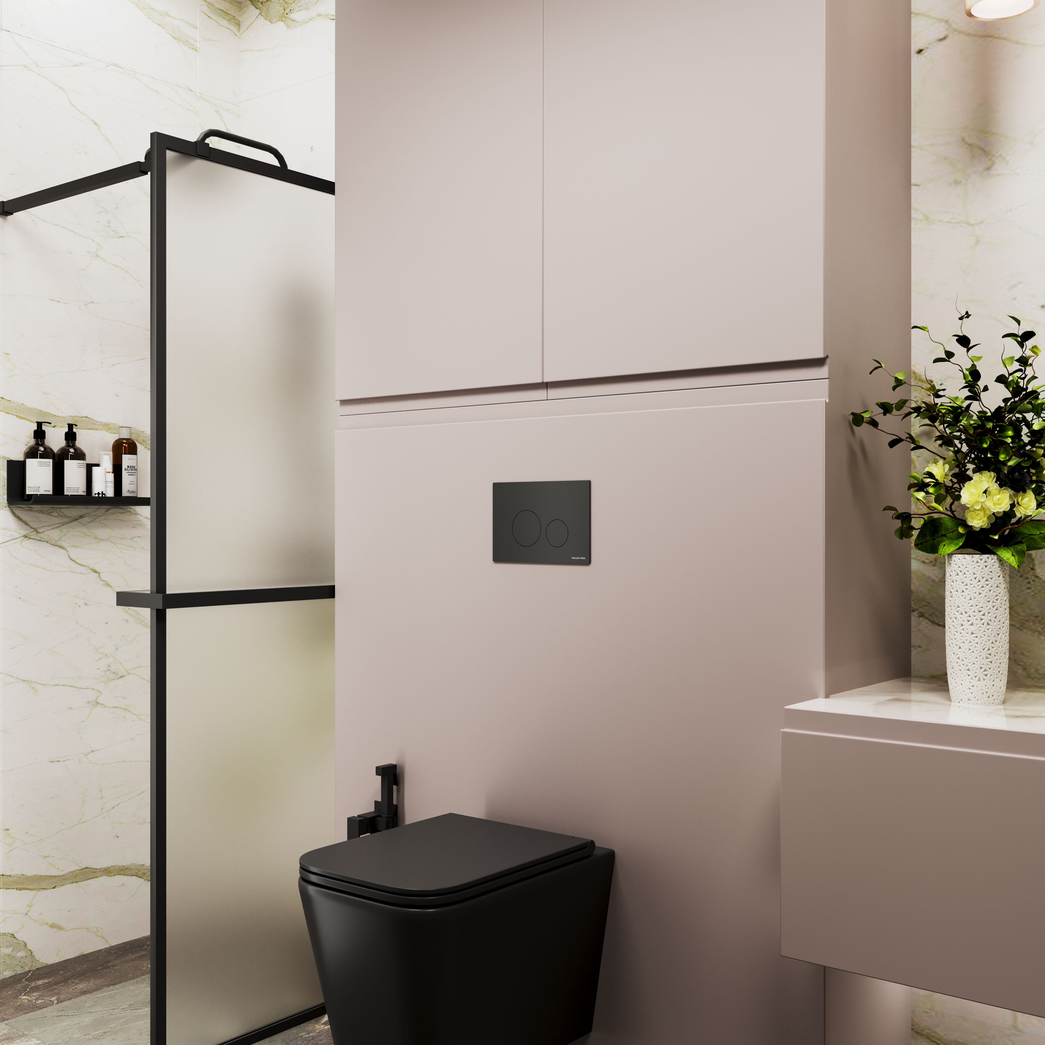 AQUA M панель змиву чорний матовий