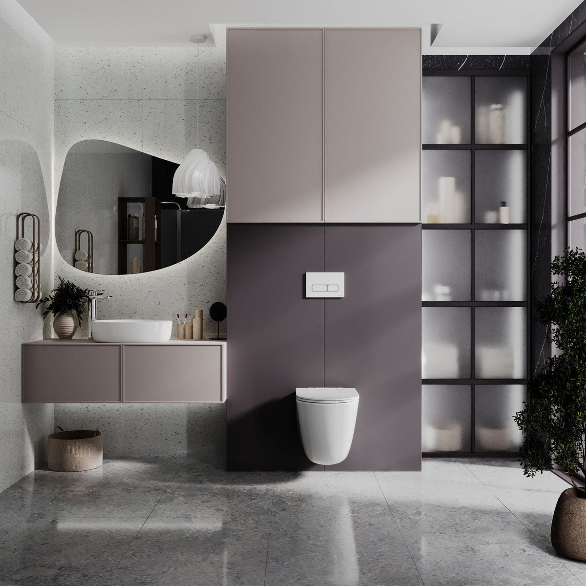 Pure umywalka nablatowa 510×390×130 mm