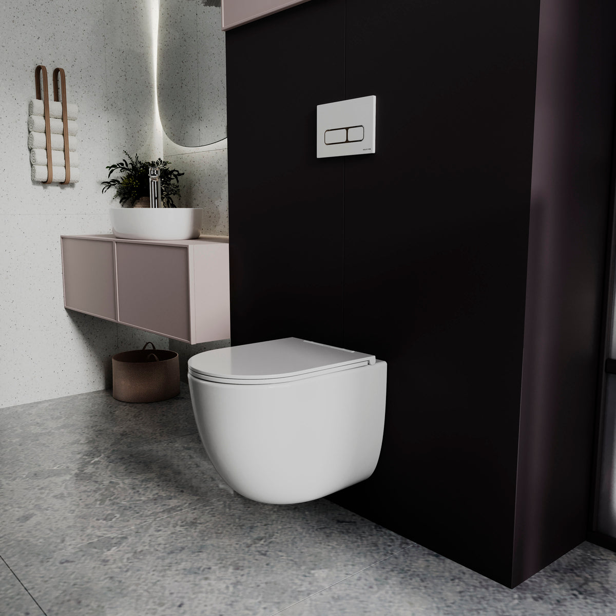 ROUND PRO wall-hung toilet with Soft-close seat (Tornado 3.0 flush)