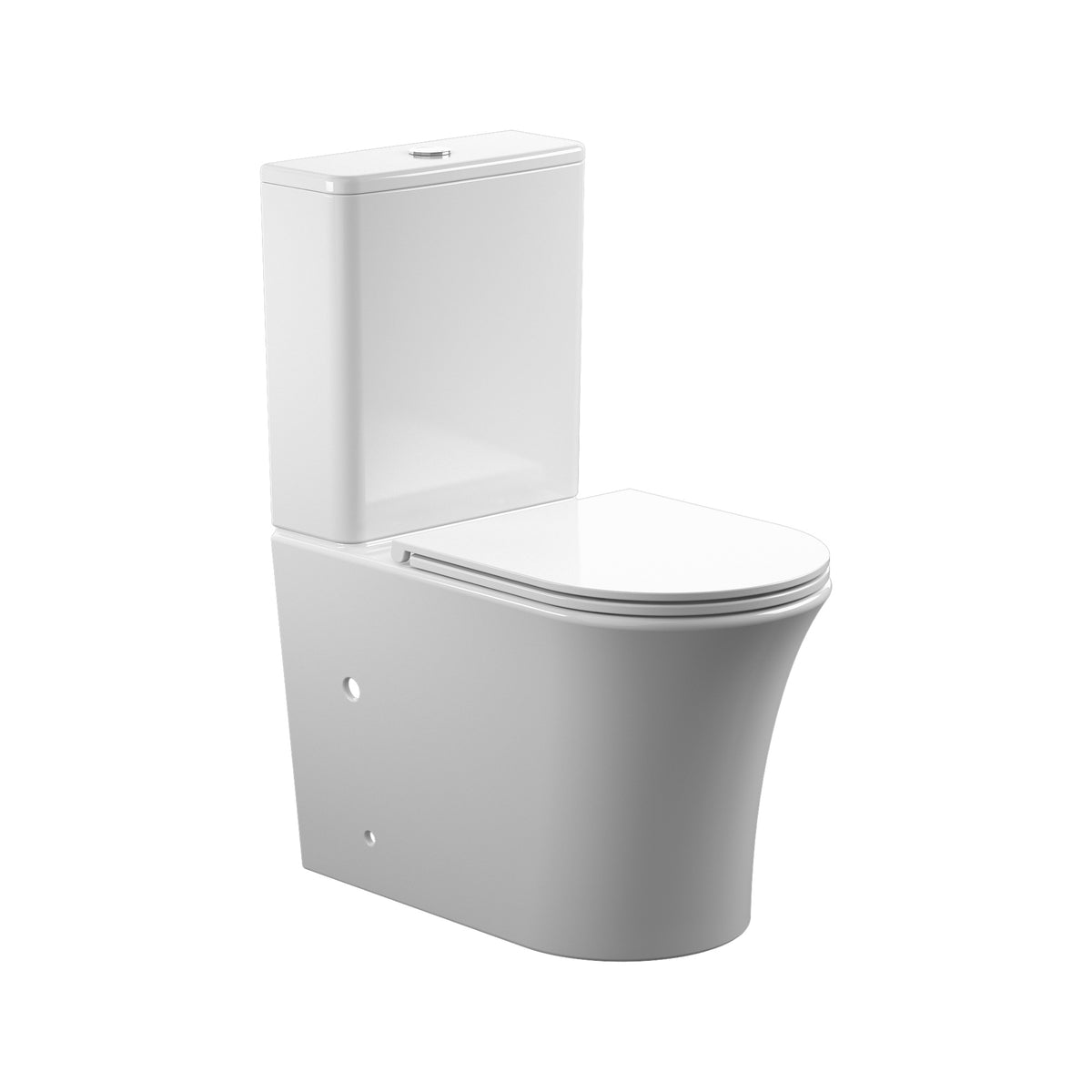 PURE Сompacto: inodoro de pie con asiento Soft-close y cisterna (descarga Tornado)