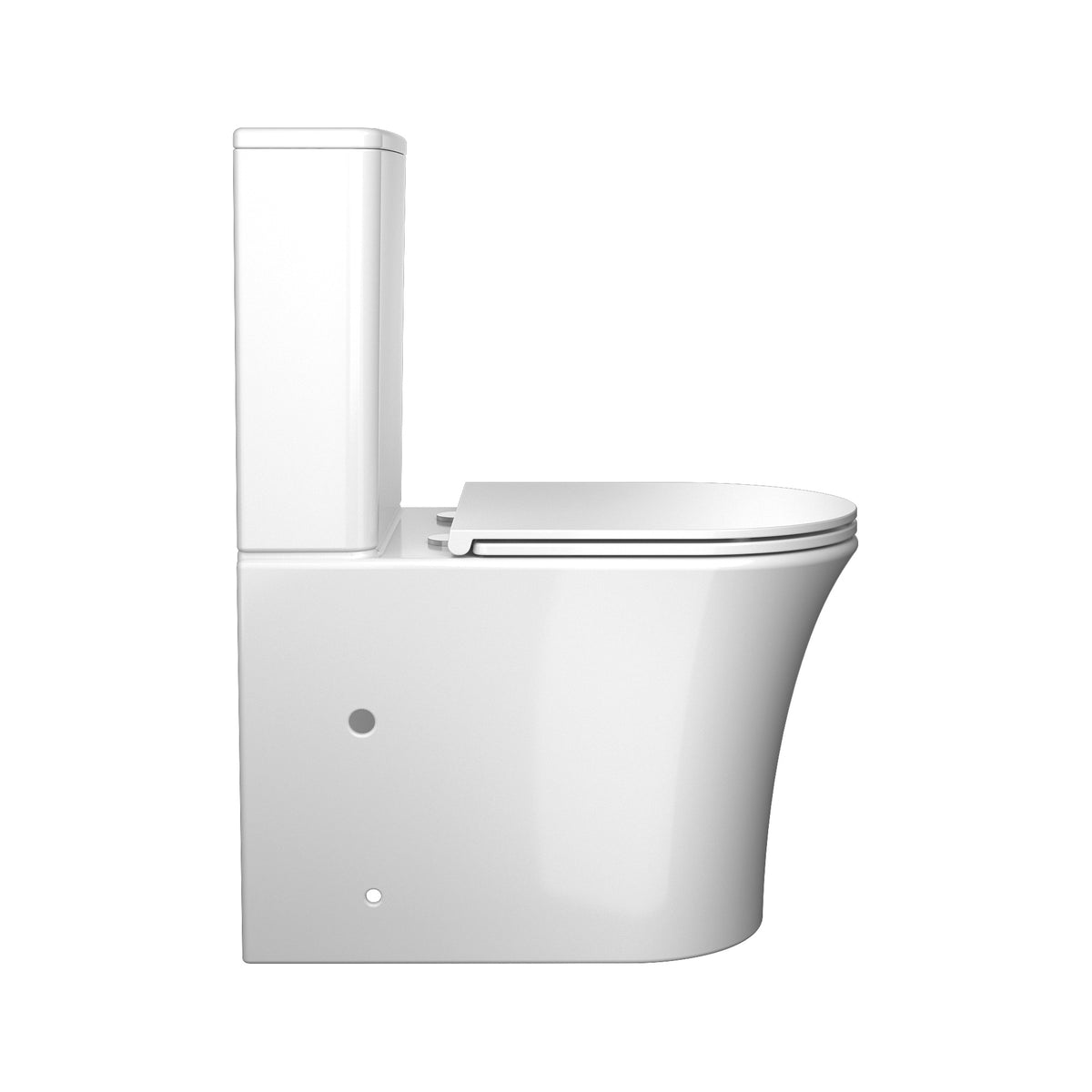 PURE Сompacto: inodoro de pie con asiento Soft-close y cisterna (descarga Tornado)
