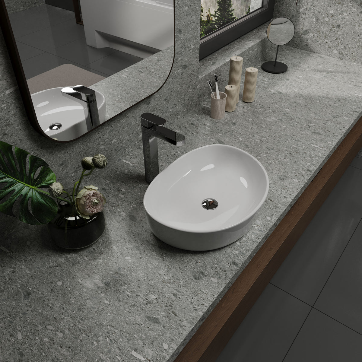 PURE lavabo de encimera 500×450×125 mm
