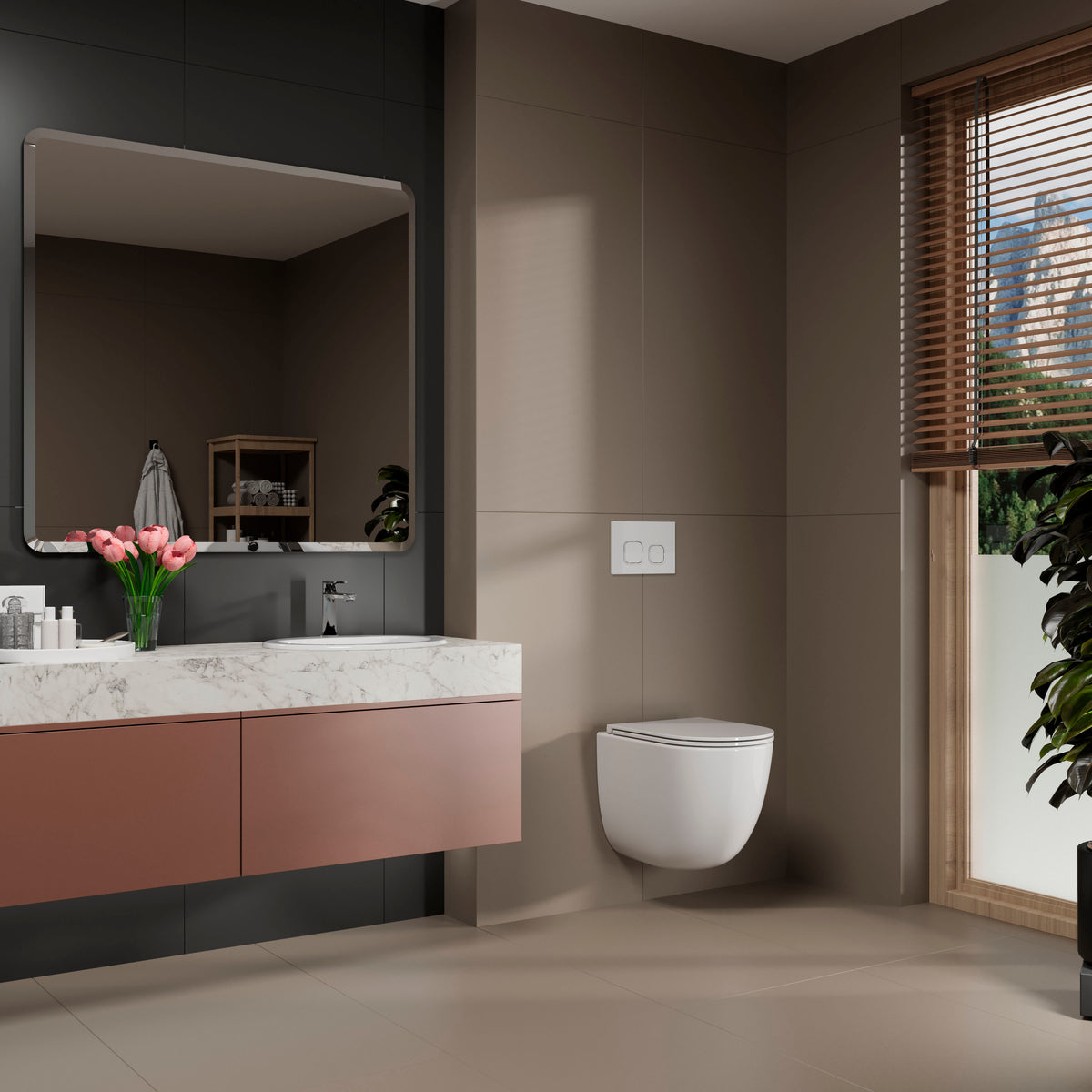 Lavabo ROUND empotrado en encimera, 510 x 425 x 180 mm