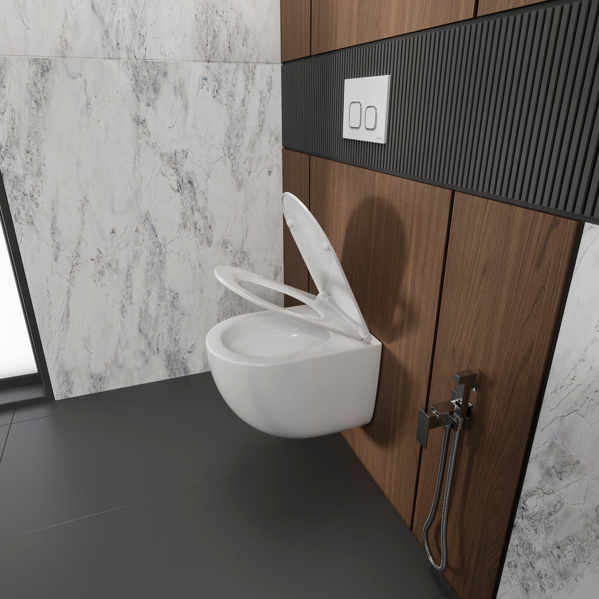 EDGE PRO Wall-Hung Toilet with Soft-Close Seat (Tornado Flush)