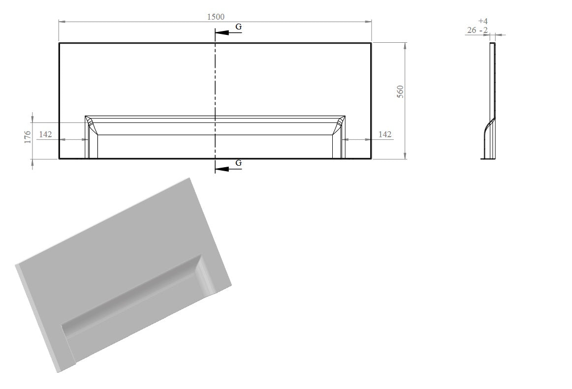 Front panel 150