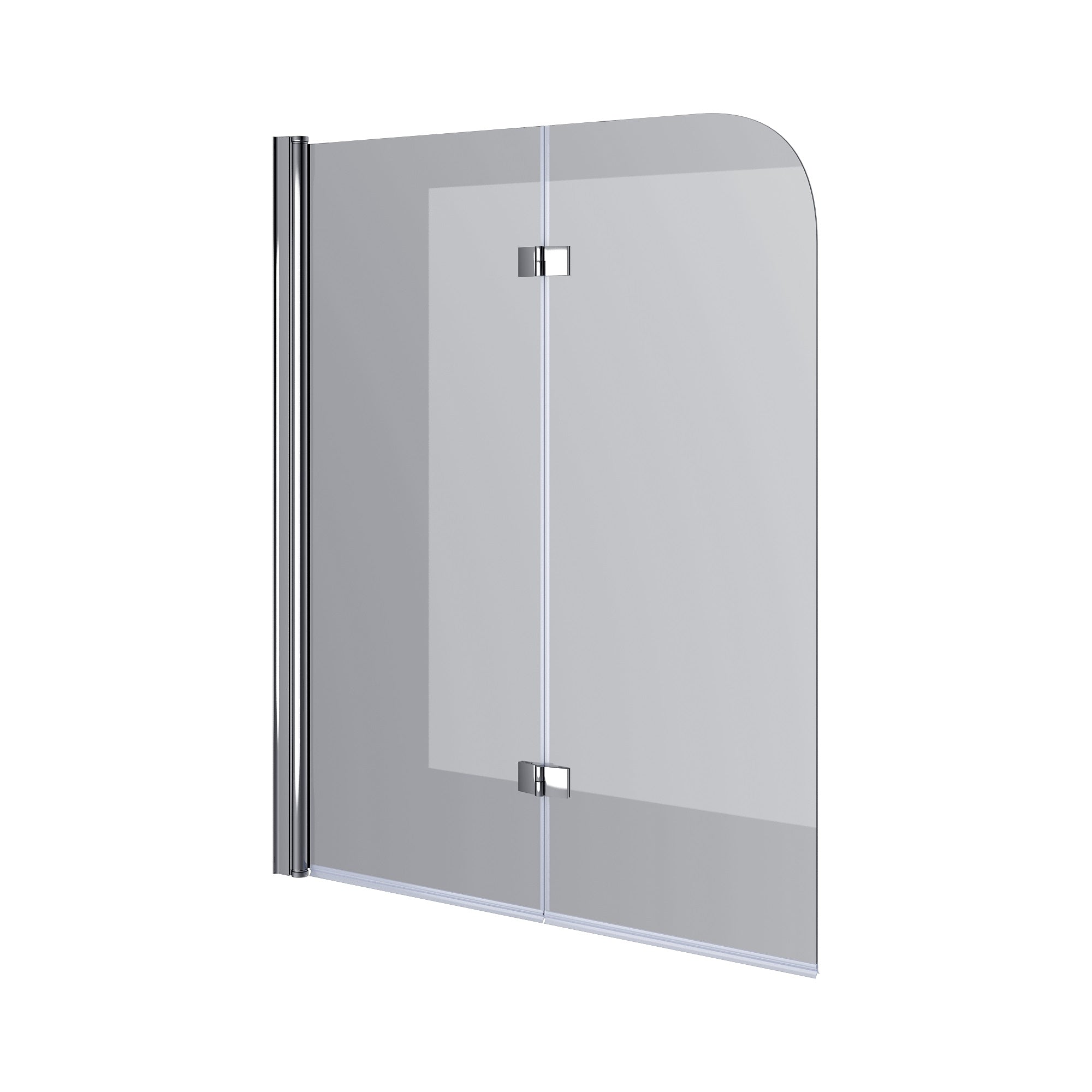 QP97 (left) mampara para bañera de dos elementos 1150x1400 mm, cromo; cristal clear