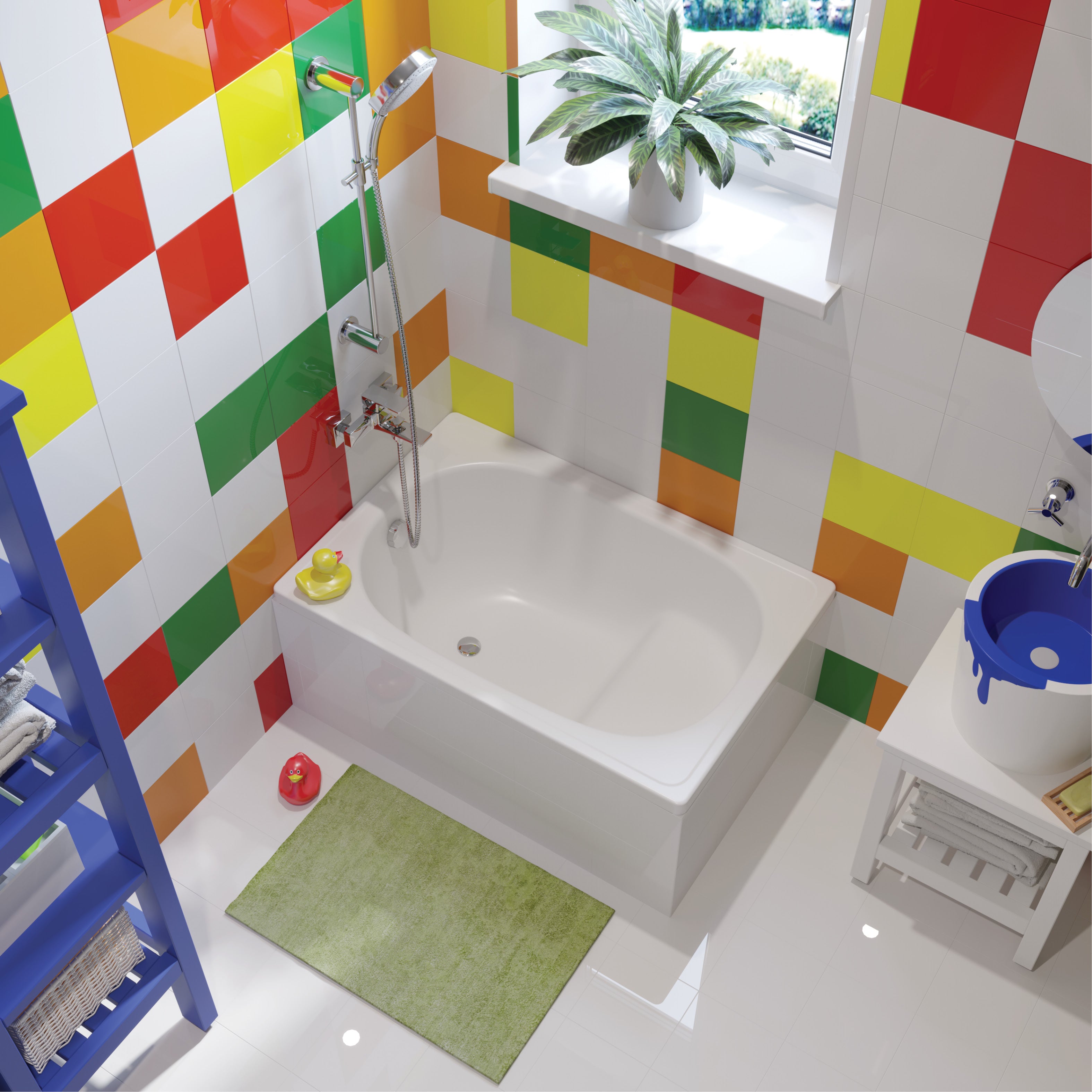 Koller Pool 105x70EN Bathtub with Seat (B05E2200E) (TB30B05E22000026)