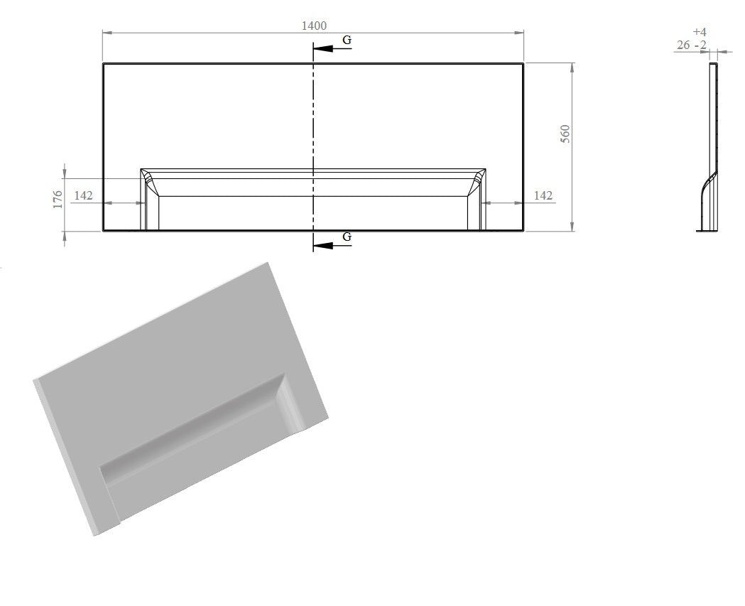 Front panel 140